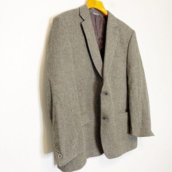 Lanificio di Pray 48R Blazer Sport Coat S. Cohen Perlis Brown Wool Cashmere - Picture 4 of 16